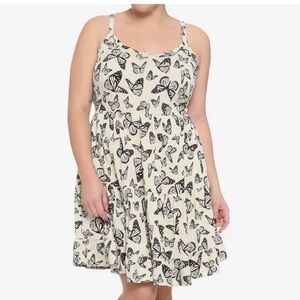 Ivory Butterfly Tiered Dress